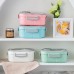 3-Layer Leak-Proof Bento Lunch Box for Adults & Kids, Portable Stackable Food Storage Container with Compartments, Spork & Sauce Cup – Microwave & Dishwasher Safe Model 9038 